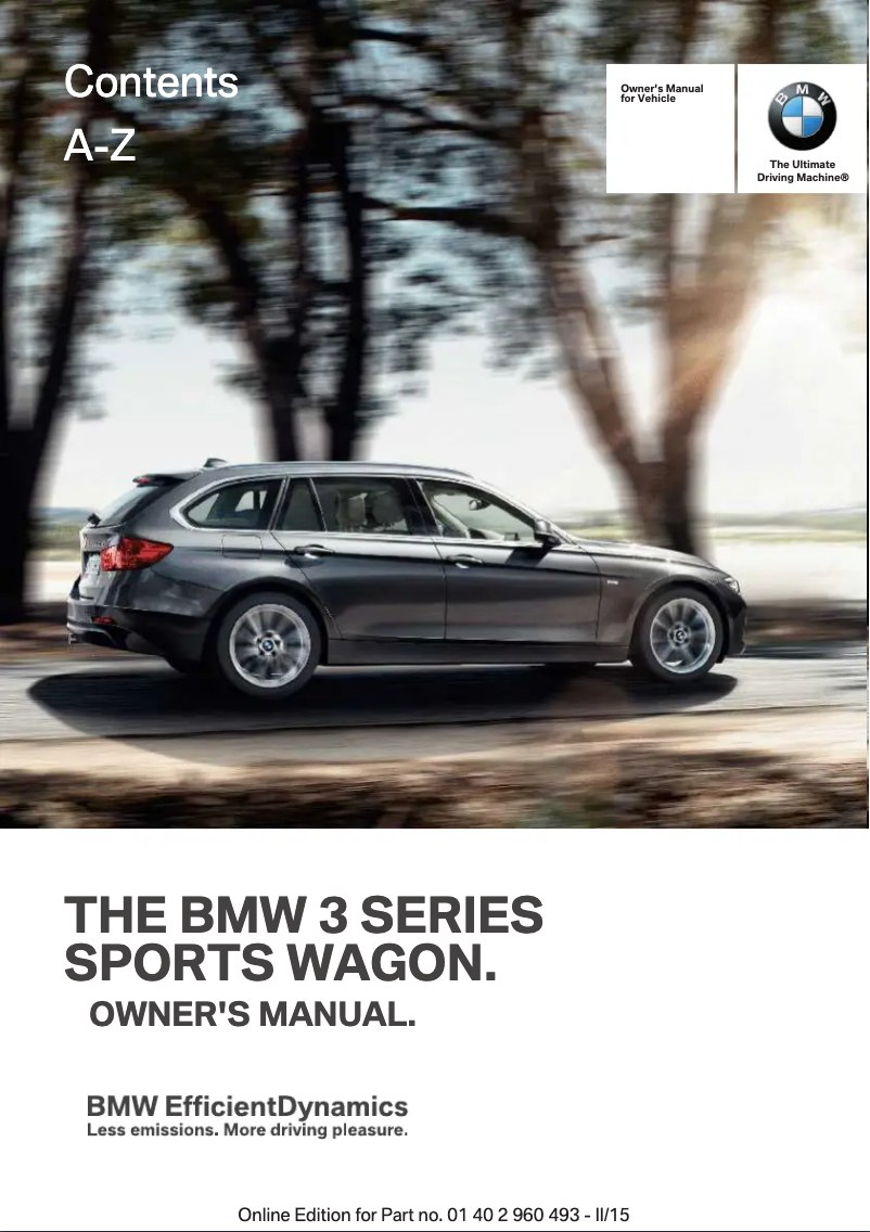 Página 1 del manual Manual de usuario BMW 3 Series Sports Wagon (2016)