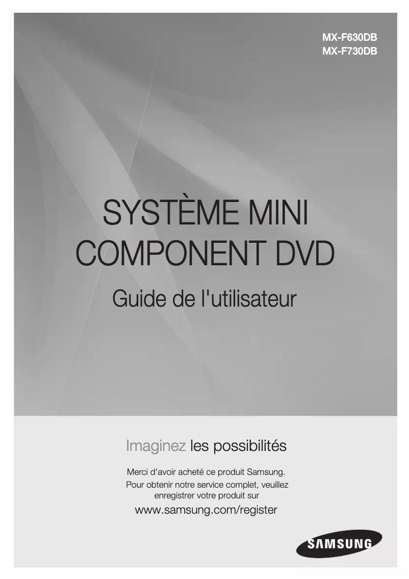 Imagen de la primera página del manual del dispositivo MX-F730DB