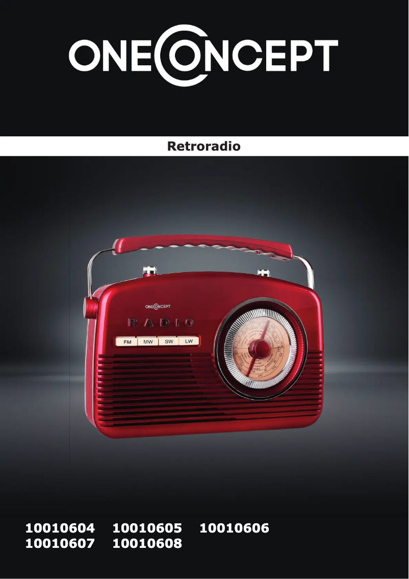 Página 1 del manual Manual de usuario OneConcept NR-12