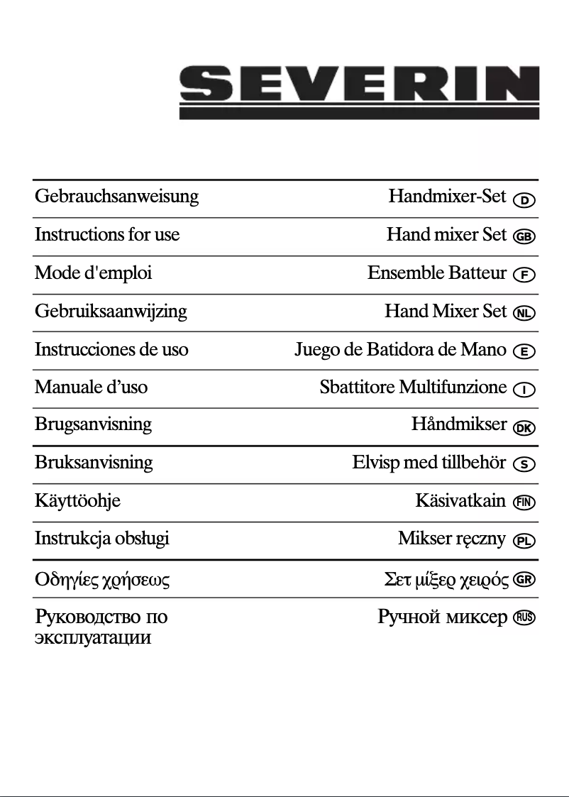 Página 1 del manual Manual de usuario Severin HM 3813