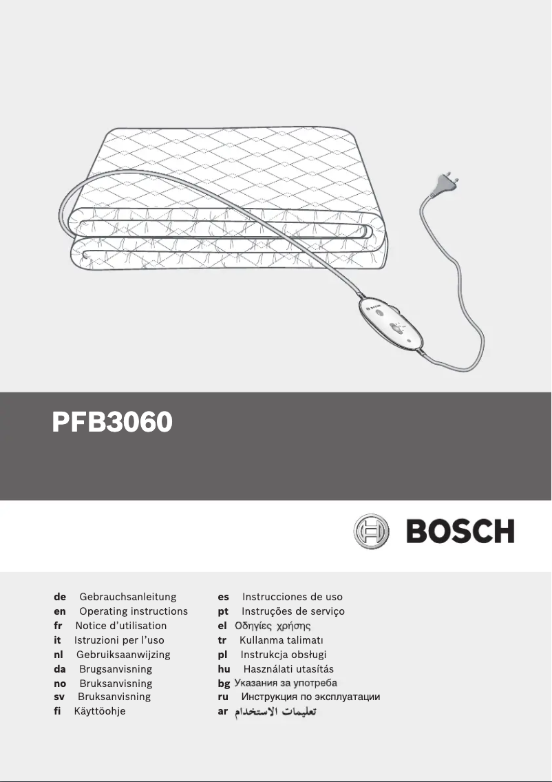 Imagen de la primera página del manual del dispositivo PFB3060