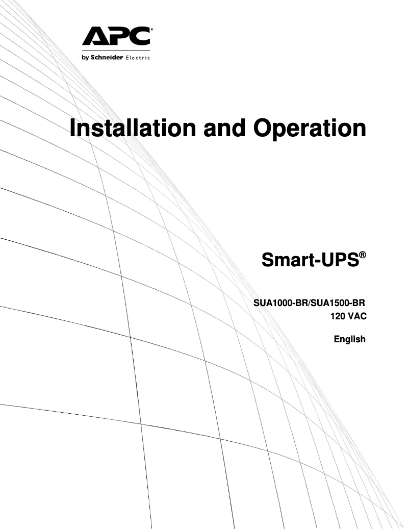 Página 1 del manual Manual de usuario APC SUA1000-BR