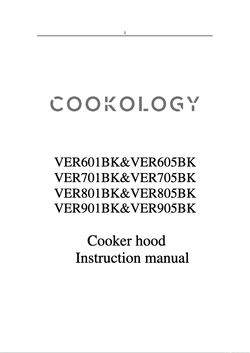 Página 1 del manual Manual de usuario Cookology VER805BK