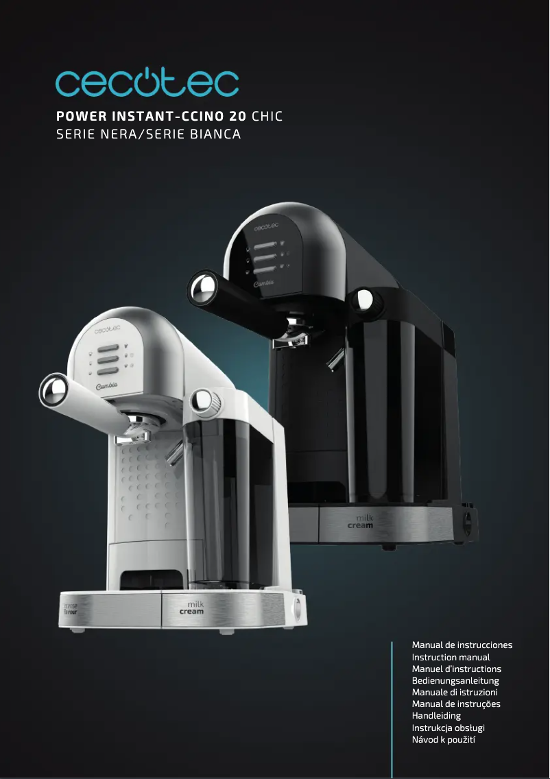 Imagen de la primera página del manual del dispositivo Instant-ccino 20 Chic Serie Nera