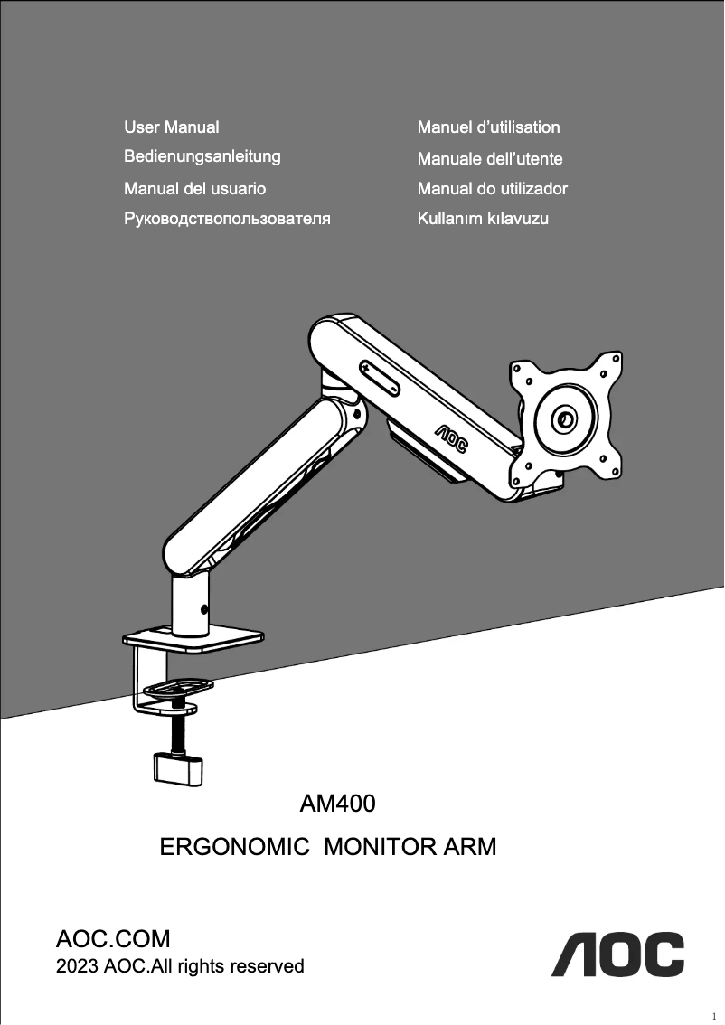 Imagen de la primera página del manual del dispositivo AM400
