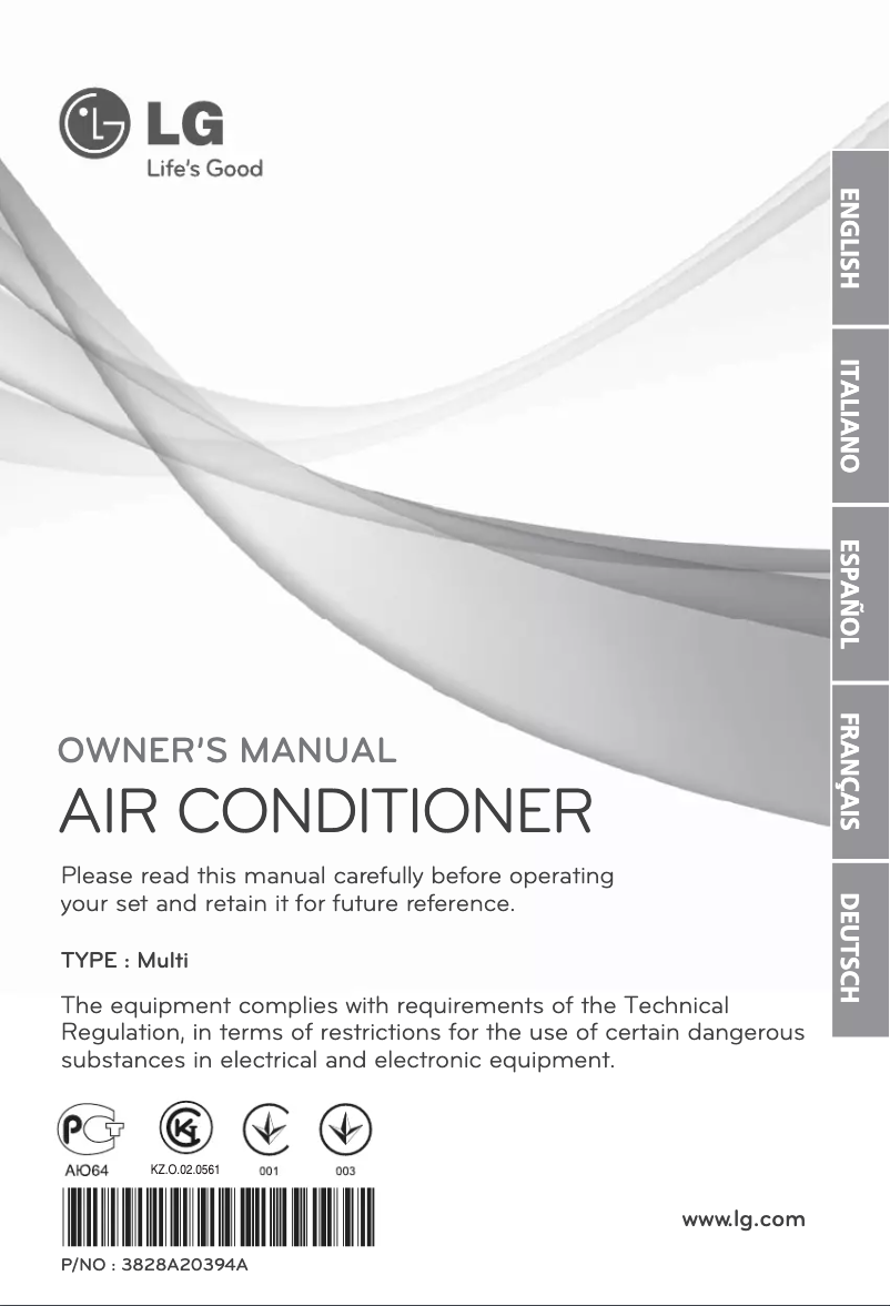 Página 1 del manual Manual de usuario LG A8UW566FA0