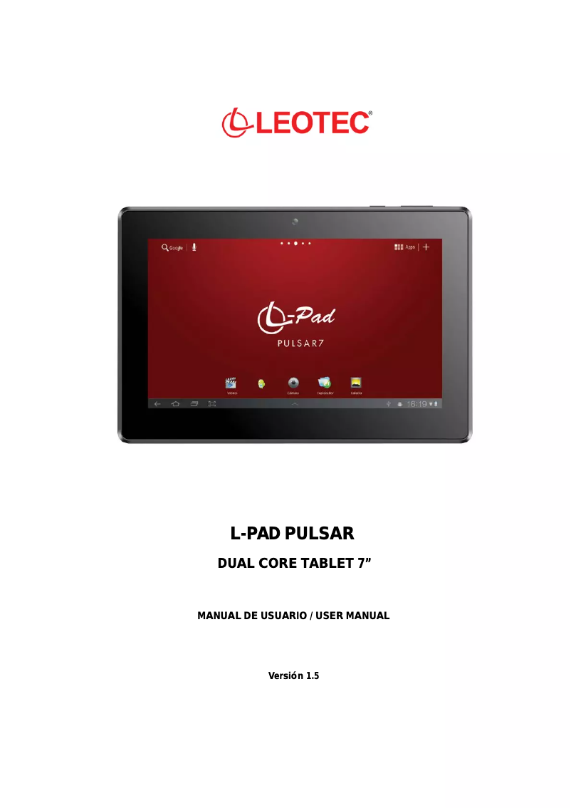 Imagen de la primera página del manual del dispositivo L-Pad Pulsar LETAB706