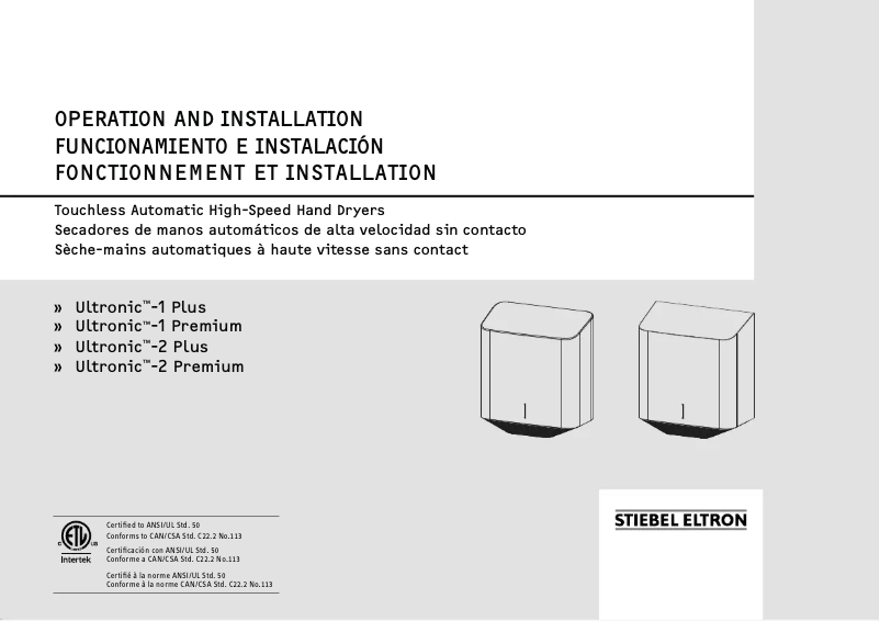 Página 1 del manual Información de garantía Stiebel Eltron Ultronic
