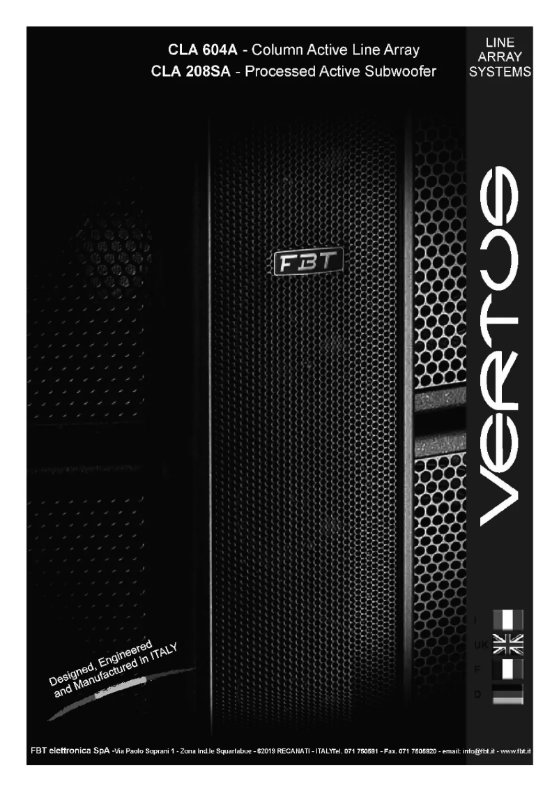 Imagen de la primera página del manual del dispositivo Vertus CLA208SA