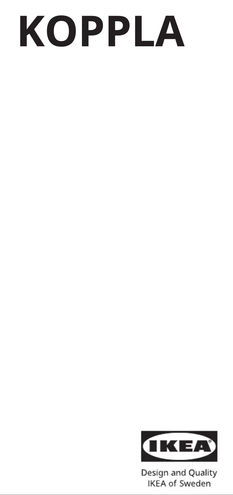 Página 1 del manual Manual de usuario Ikea KOPPLA 000.864.28