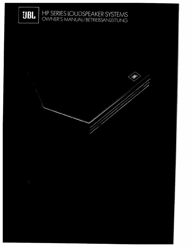 Página 1 del manual Manual de usuario JBL HP 580