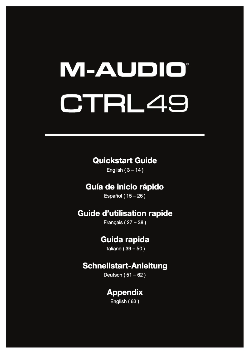 Página nº 1 - Manual de usuario M-Audio CTRL49