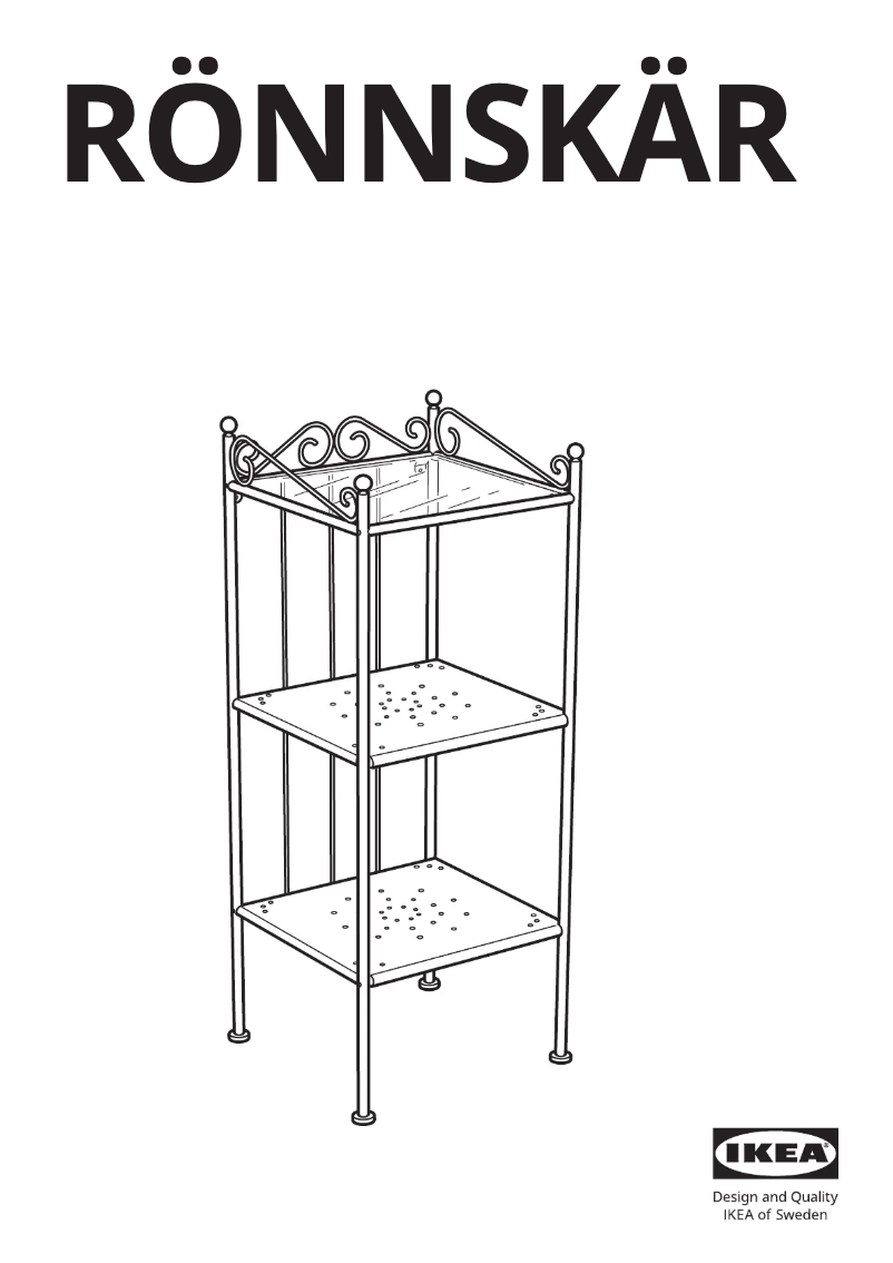 Página 1 del manual Manual de usuario Ikea RÖNNSKÄR 100.937.63