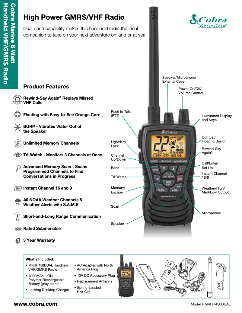 Imagen de la primera página del manual del dispositivo MR HH450 DUAL