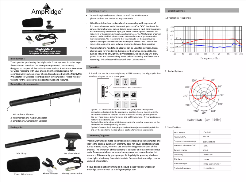 Página 1 del manual Manual de usuario AmpRidge MightyMic C