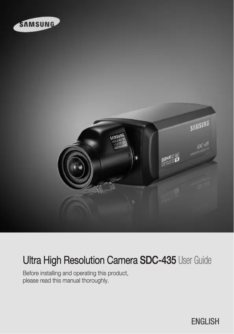 Imagen de la primera página del manual del dispositivo SDC-435