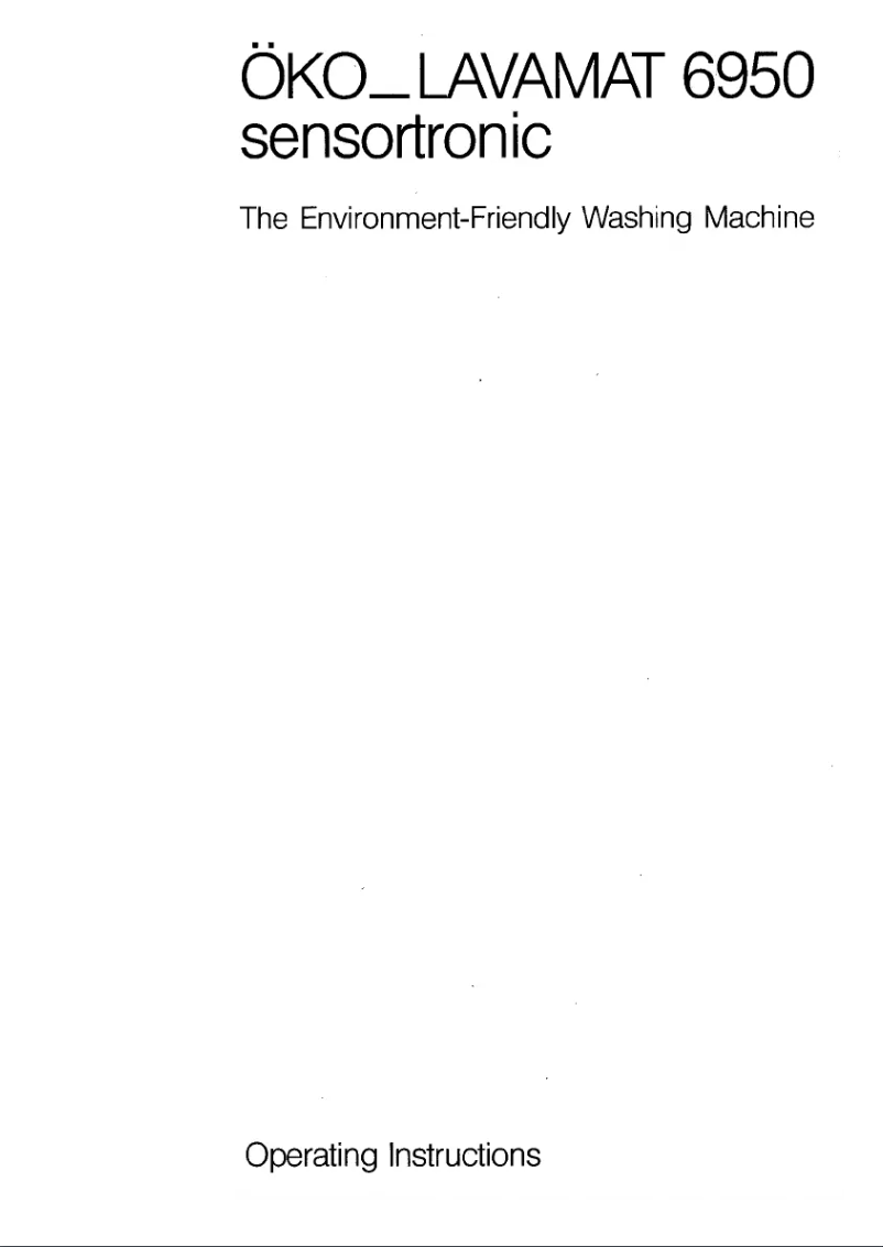 Imagen de la primera página del manual del dispositivo Lavamat 6950 w