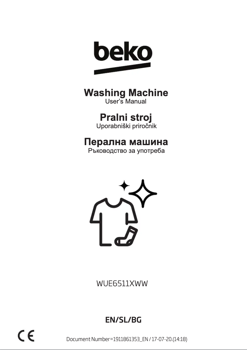 Página 1 del manual Manual de usuario Beko WUE6511XWW