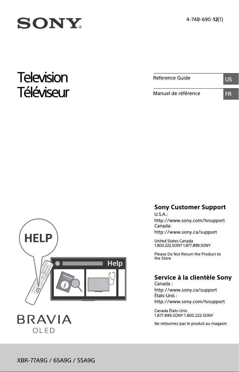 Página 1 del manual Manual de usuario Sony XBR-65A9G