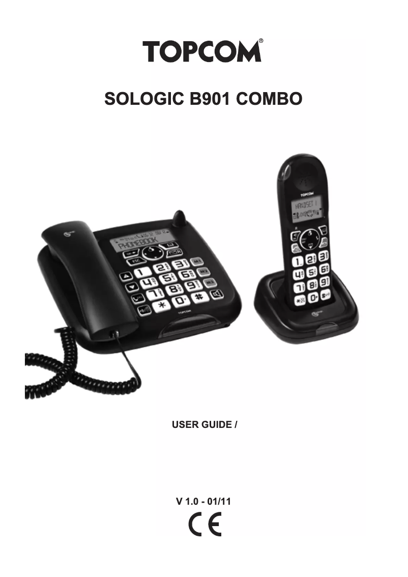 Página 1 del manual Manual de usuario Topcom Sologic B901 Combo TE-4901