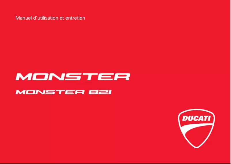 Página 1 del manual Manual de usuario Ducati Monster 821 Dark (2016)
