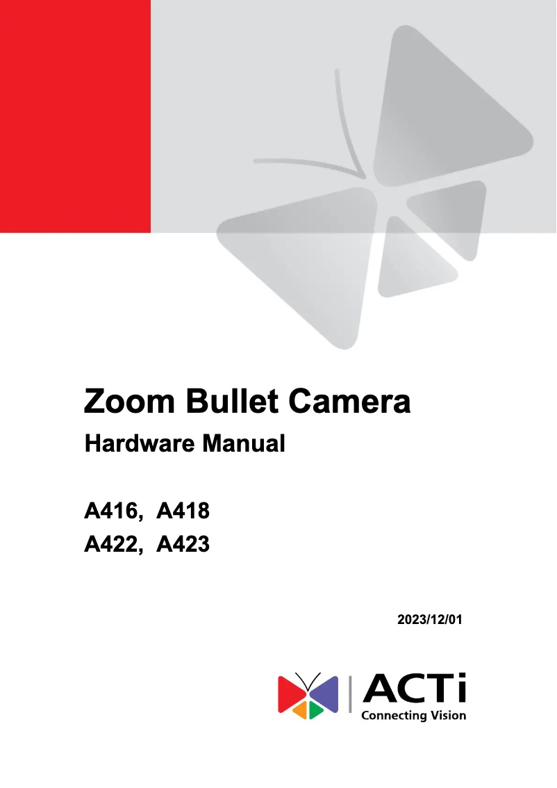 Página 1 del manual Manual de usuario ACTi A415