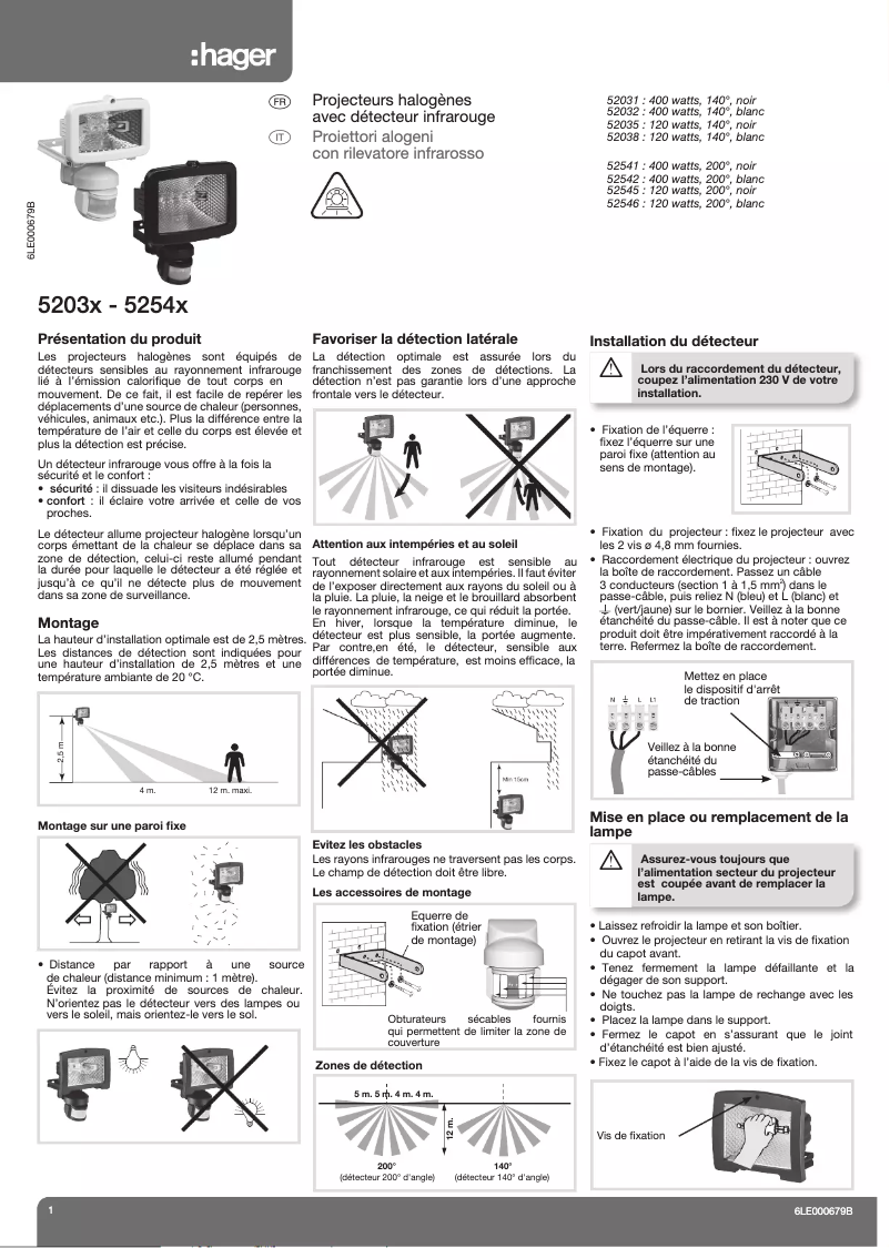 Imagen de la primera página del manual del dispositivo 52542