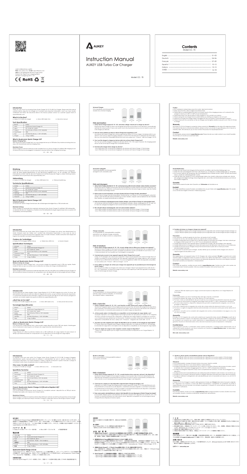 Página 1 del manual Manual de usuario Aukey DR02
