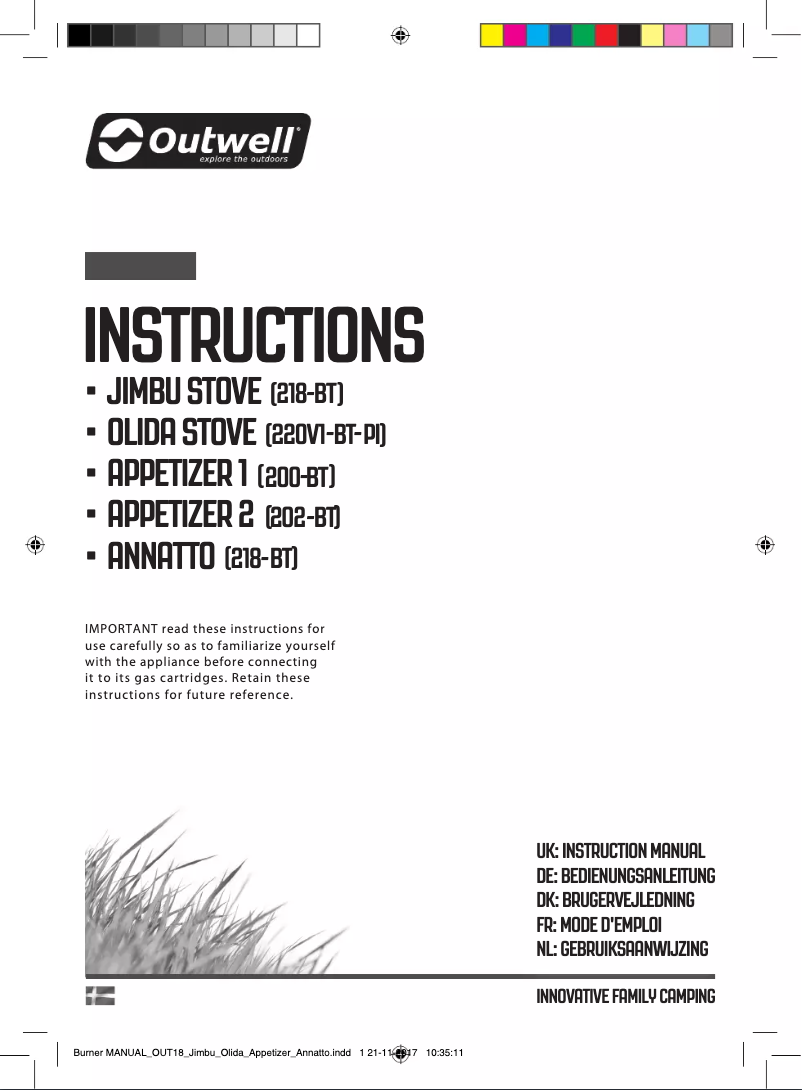 Imagen de la primera página del manual del dispositivo Appetizer 2