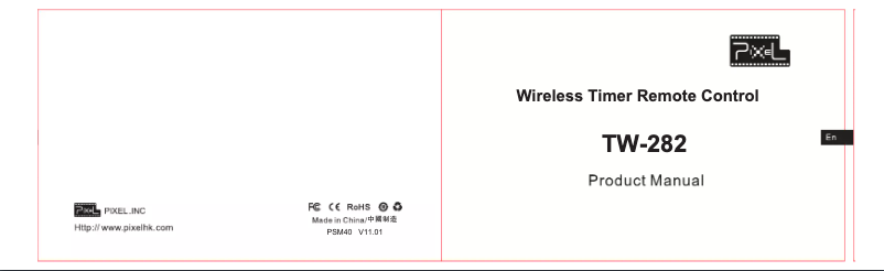 Página 1 del manual Manual de usuario Pixel Timer Remote Control TW-282