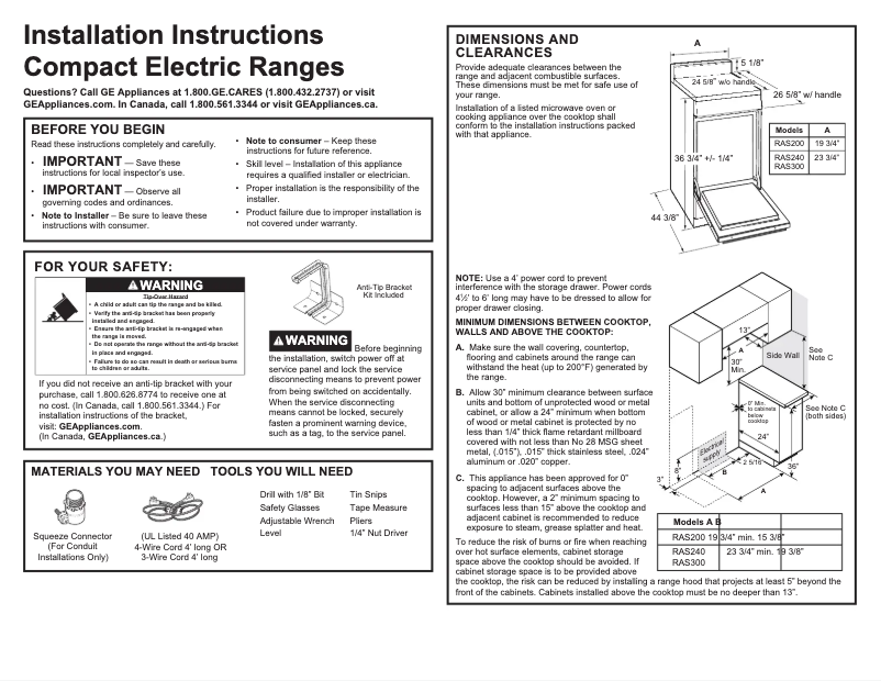 Página 1 del manual Ficha técnica Hotpoint RAS300DMWW