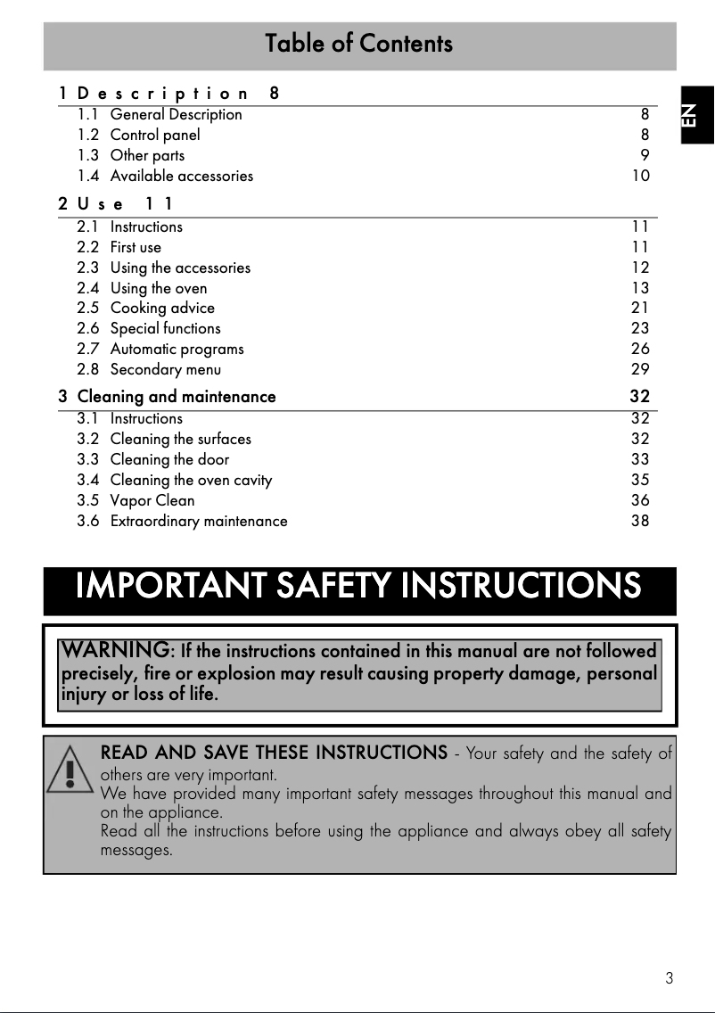 Página 1 del manual Manual de usuario Smeg SFU7302TVX