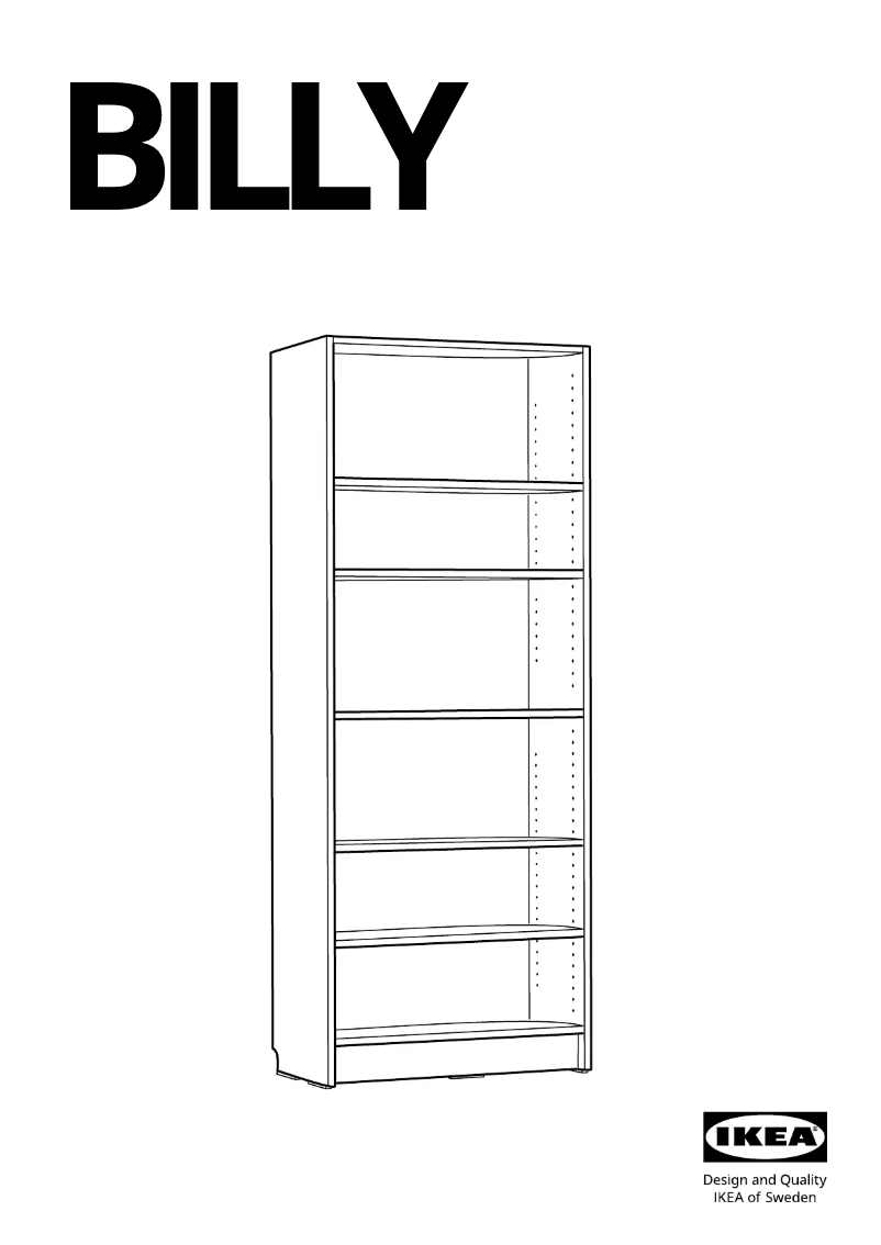 Página 1 del manual Manual de usuario Ikea BILLY 104.773.89