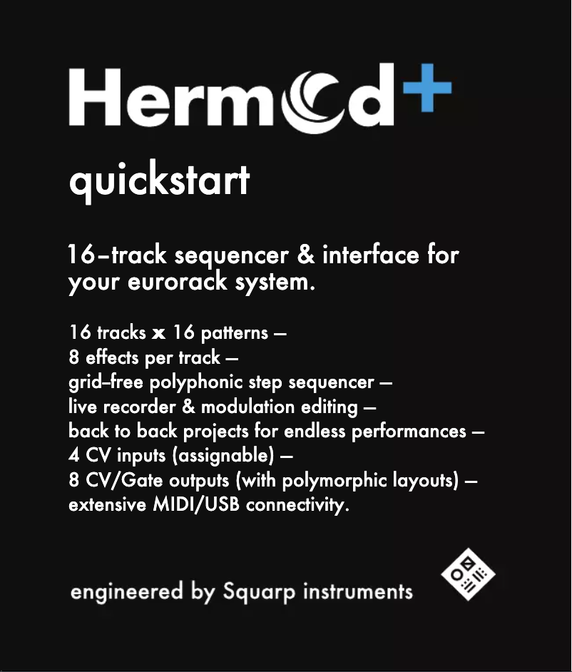 Página 1 del manual Manual de usuario Squarp Instruments Hermod+