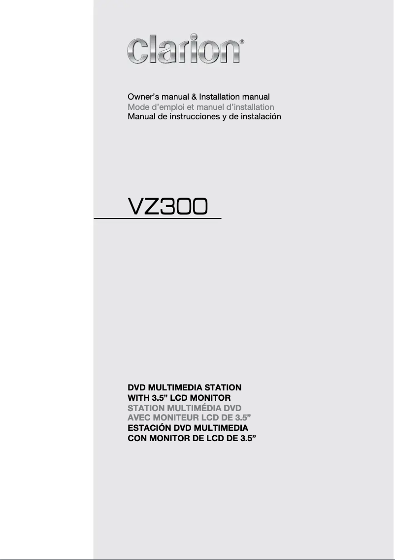 Imagen de la primera página del manual del dispositivo VZ300