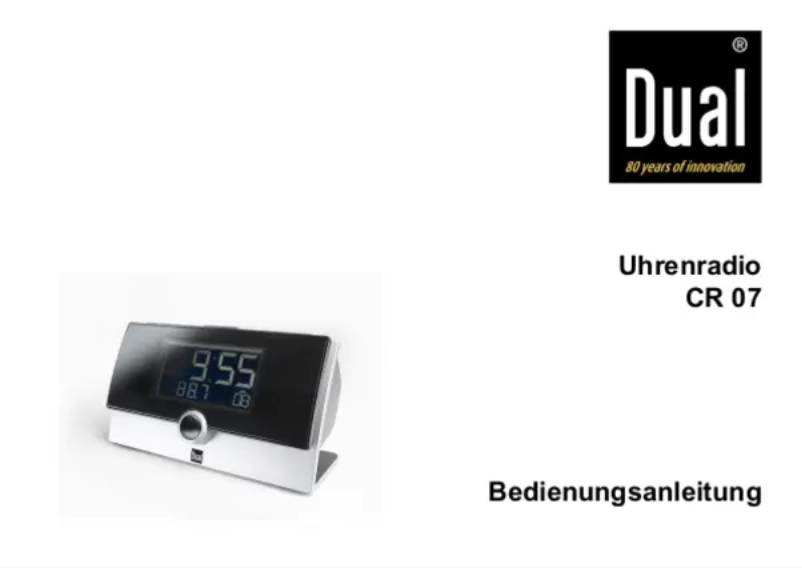 Página nº 1 - Manual de usuario Dual CR 07