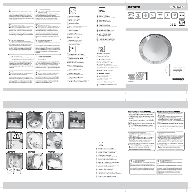 Imagen de la primera página del manual del dispositivo RX1020
