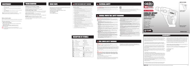 Imagen de la primera página del manual del dispositivo PXRHS-300U