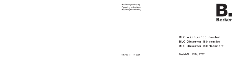 Página 1 del manual Manual de usuario Berker 17879004