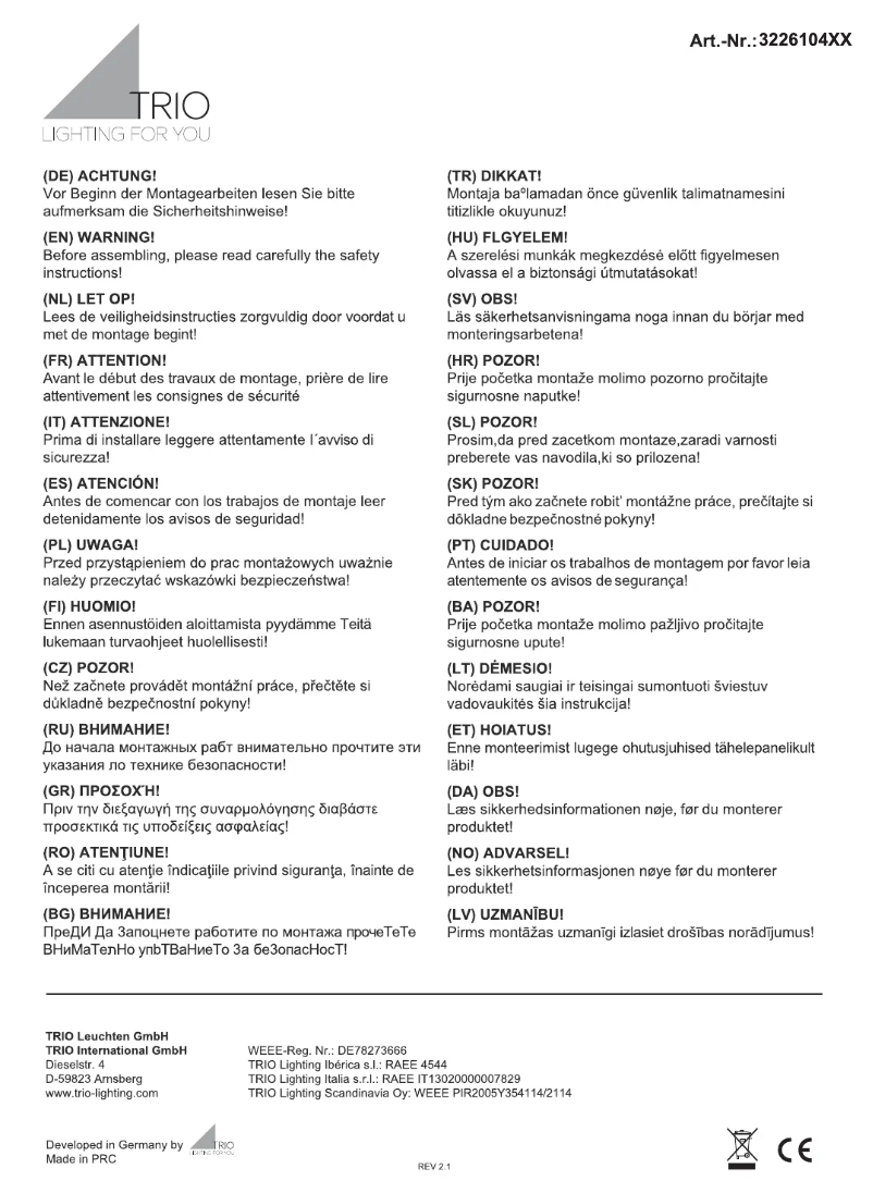 Imagen de la primera página del manual del dispositivo Rondo 322610431