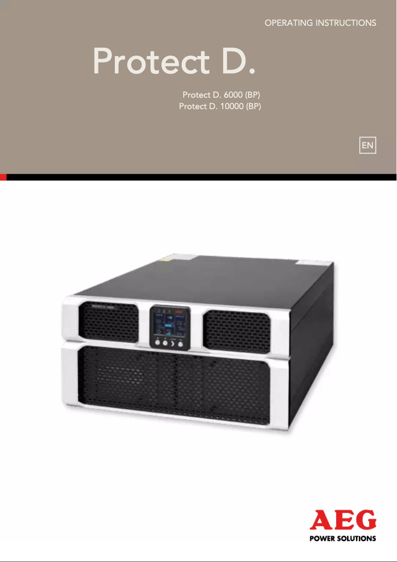Imagen de la primera página del manual del dispositivo Protect D. 10000