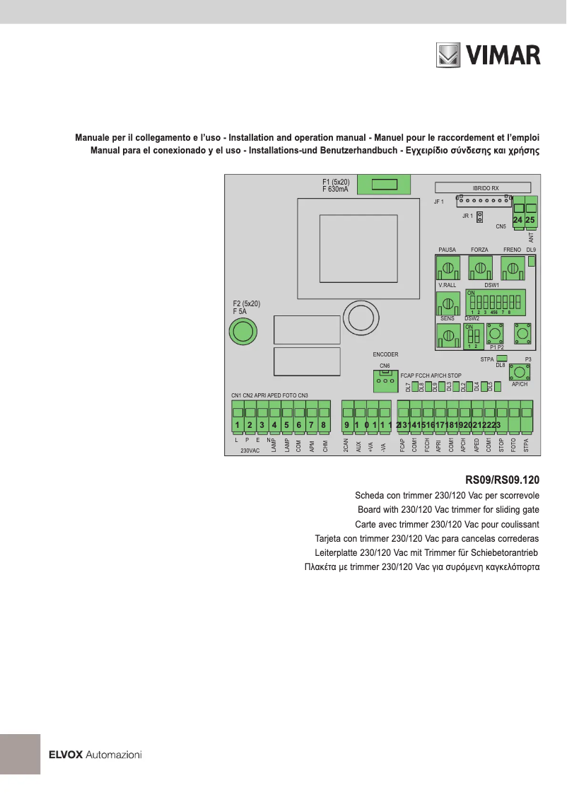 Página 1 del manual Manual de usuario Vimar ELVOX ESM6.120