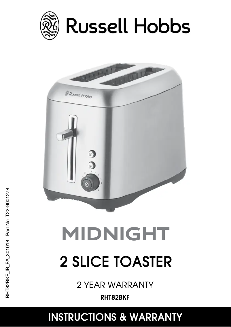 Imagen de la primera página del manual del dispositivo Midnight RHT82BKF