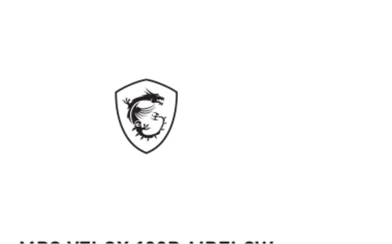 Imagen de la primera página del manual del dispositivo MPG VELOX 100R WHITE