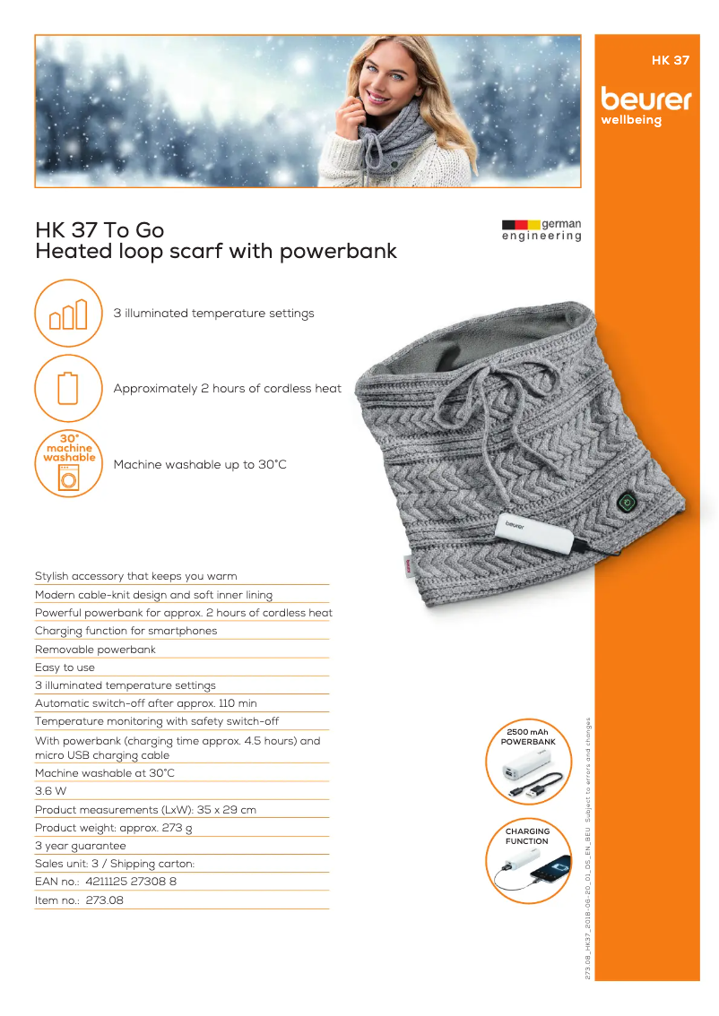 Imagen de la primera página del manual del dispositivo HK 37 To Go