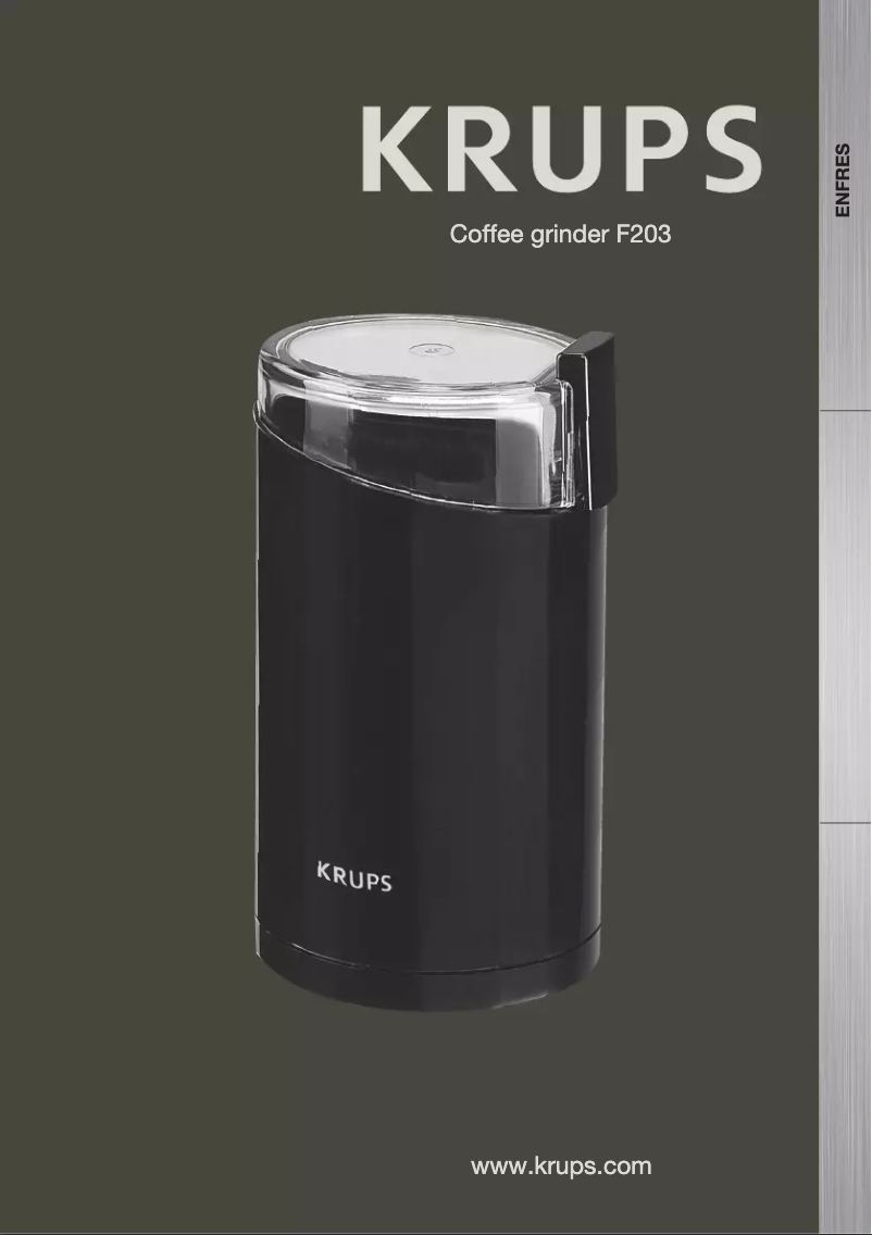 Página 1 del manual Manual de usuario Krups F203