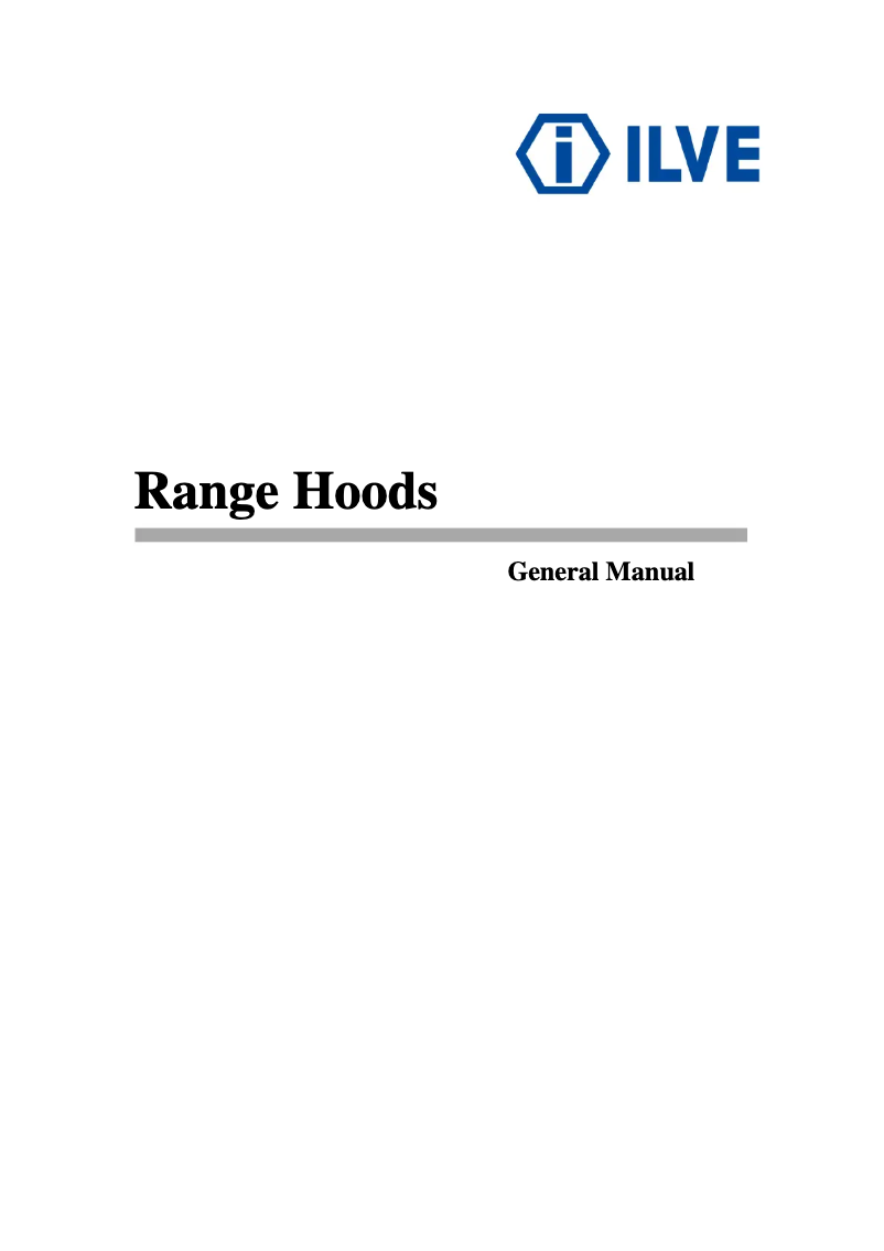 Página 1 del manual Manual de usuario Ilve IVN900X