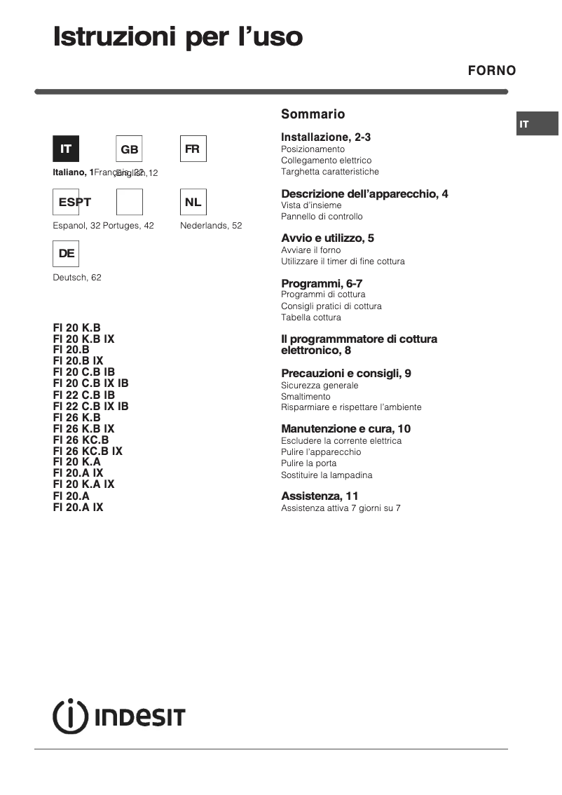 Imagen de la primera página del manual del dispositivo FL20 A