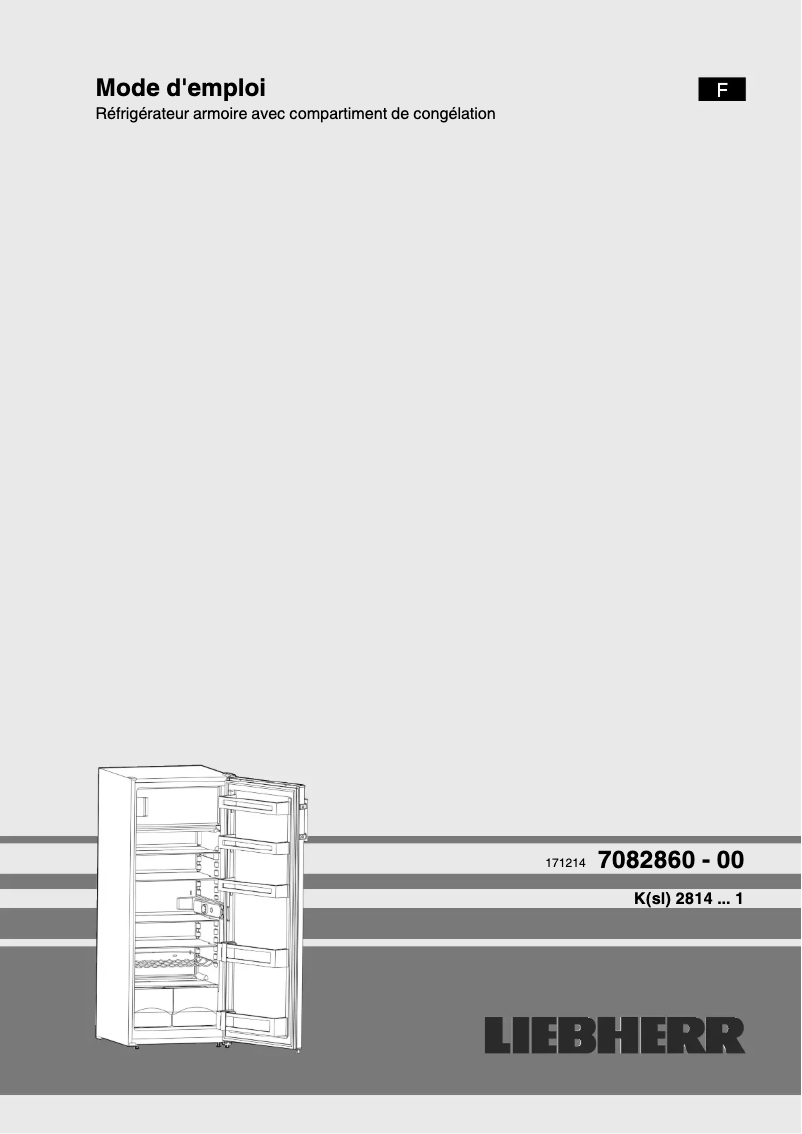Página 1 del manual Manual de usuario Liebherr KSL 2814