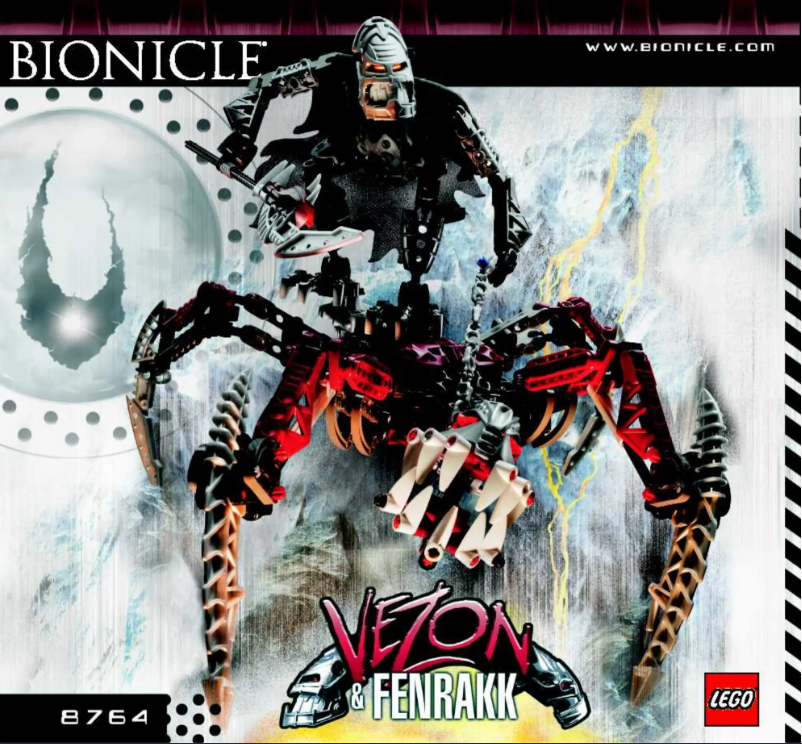 Imagen de la primera página del manual del dispositivo Bionicle 8764